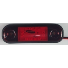 Фонарь контурный унив-й 160 красный  6LED (один ряд)  с прокладкой 12-24В (SAMSUNG) Бегущий 